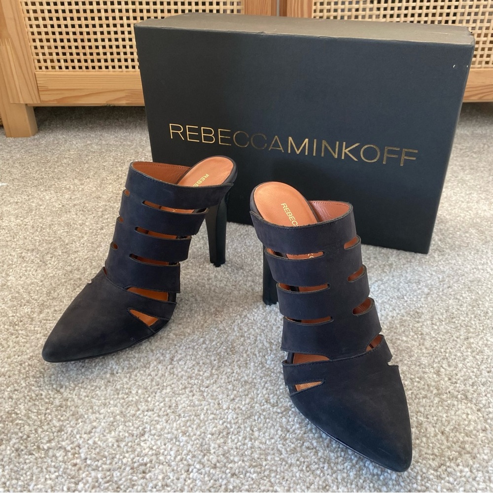 Rebecca Minkoff - Black Mule Heels
